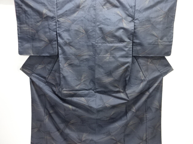 抽象模様織り出し手織り紬着物